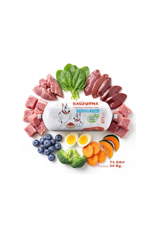 Kavurma Pişmiş Barf Köpek Maması 20 Kg - 271 G X 74