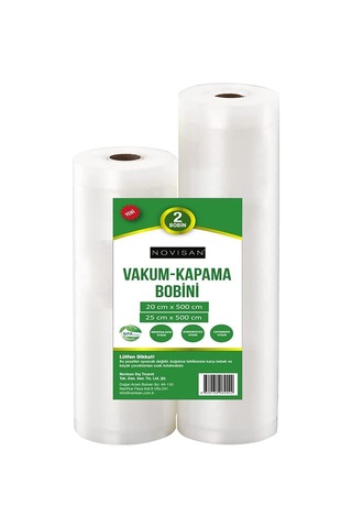 10 Metre 1 Adet 20cm X 5 Metre Ve 1 Adet 25cm X 5 Metre Gofrajlı Tırtıklı Rulo Vakum Poşeti 2'li Bobin Vakumlama Folyosu, Vakumlu Rulo, Folyo Rulosu, Bpa İçermez, Tüm Vakumlama Makineleri İçin, Yırtılmaz, Kaynatılabilir, Tekrar Kullanılabilir, Vak