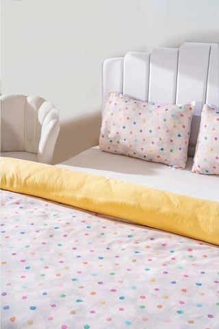 Çift Kişilik Nevresim Takımı Pamuklu Desenli Bonny 200x215 Cm Çok Renkli