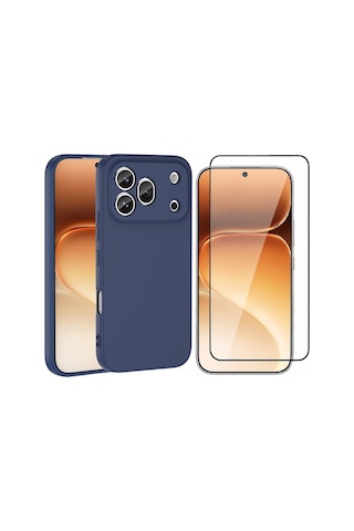 Vendas Honor 600 Pro 5g Kılıf Zore Mara Lansman Kapak + Cam Ekran Koruyucu Lacivert