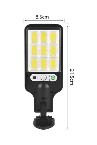3 Farklı Işık Modlu Güneş Enerjisiyle Şarj Olan Dış Mekan Uyumlu Kumandalı Solar Duvar Ledi Bx40 6998