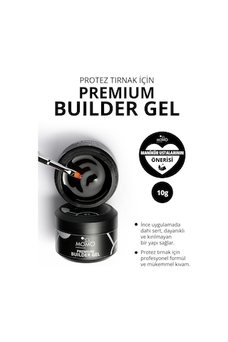 Momo Professional Premium Builder Gel Protez Tırnak Jeli No.01 Şeffaf 10 gr