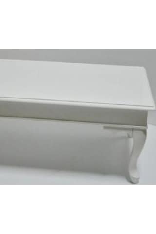 Orta Sehpa Lüken Aslan Model Kayın Torna Ayak Parlak Beyaz İtinalı Paket Kargo Kutuda Sevk El Yapım