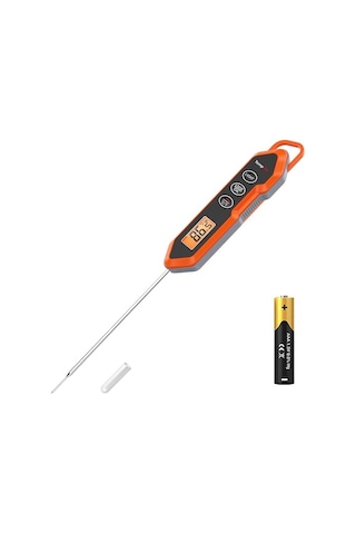Thermopro Tp15h Ipx6 Su Geçirmez, Işıklı Ekranlı Ve Kalibrasyonlu Uzun Problu Dijital Et Ve Gıda Termometresi