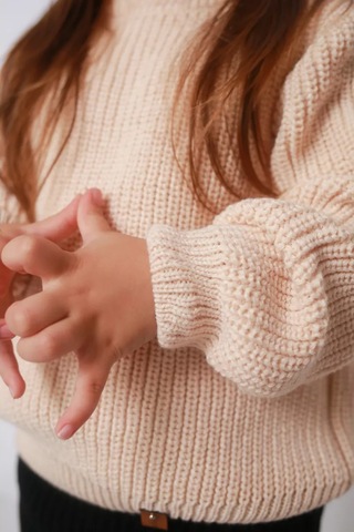 Djaza Kids Çocuklar İçin Örme Oversize Kazak 241271966 Açık Pembe