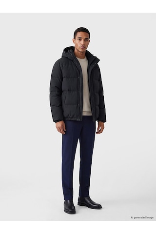 Lcw Vision Lacivert Regular Fit Kapüşonlu Erkek Şişme Mont