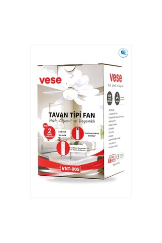 Tavan Vantilatörü 6 Kanatlı Kumandalı 2in1 Avize 40w Aydınlatma S