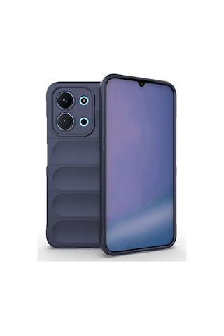 Subutu Redmi 15c 4g Kılıf Esnek Tpu Oyuklu Arka Yüzey Tasarımlı Sbt Etnik Silikon Kapak - Lacivert Lacivert