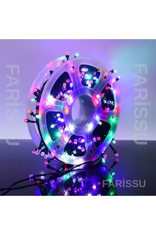 25 Metre Rgb Renkli Led Işık Zinciri Fişli 8 Modlu Dış Mekan Dekoratif Aydınlatma RGB
