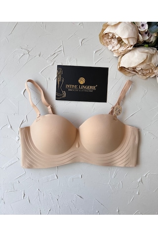 Lady Baby Straplez Kesim Destekli Dikişsiz Balensiz Toparlayıcılı Bej
