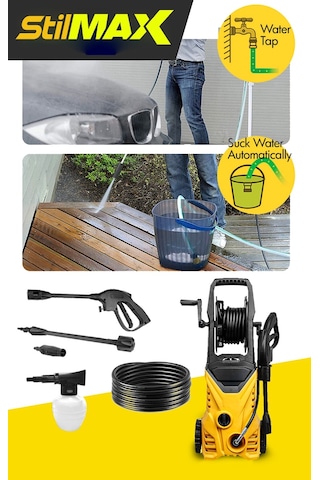 Stilmax HPCW130BS 1500 W Yüksek Basınçlı Bahçe ve Oto Yıkama Makinesi