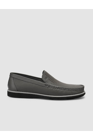 Cabani %100 Hakiki Deri Gri Erkek Loafer Gri