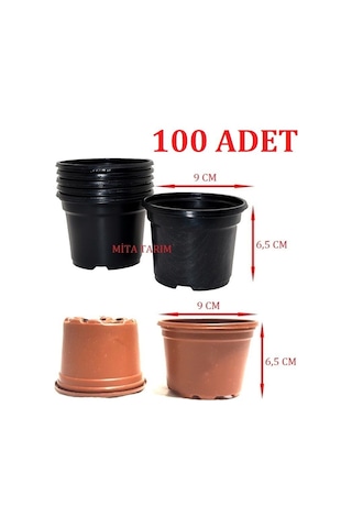Vakum Saksı, 100 Adet, Saksı, Fide Tohum Saksısı, Plastik Saksı