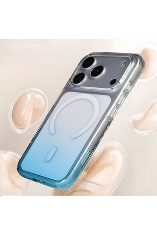 Teleplus Apple Uyumlu iPhone 17 Pro Kılıf Rainbow Renkli Septik Manyetik Şarj Kapak