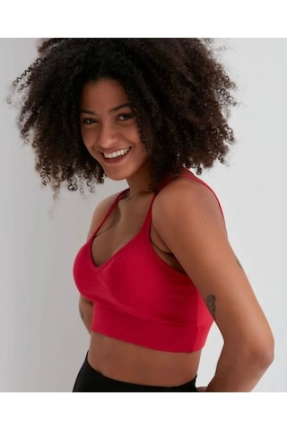 Sırt Çapraz Askılı Crop Bluz - S504570 Kırmızı