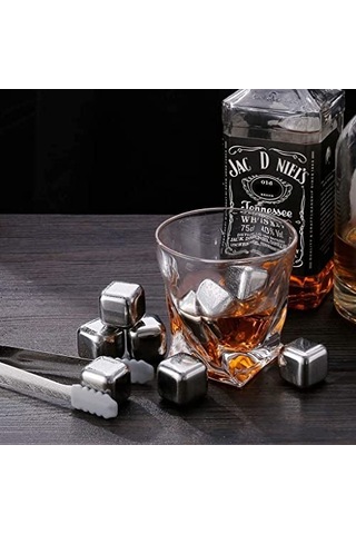 ' Li Çelik Metal Viski Taşı Soğutma Buz Küpü Içecek Soğutma Metal Buz Küpleri Çok Renkli