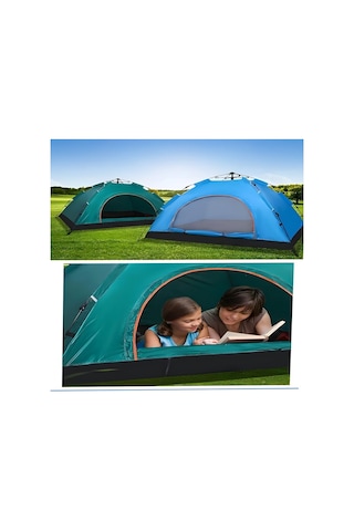 Mobee 6 Kişilik Otomatik Kamp Çadırı 220 X 250 X 165 Cm Otamatik Kurulum Pop-up Aile Çadırı Mkmp-0084a Çok Renkli