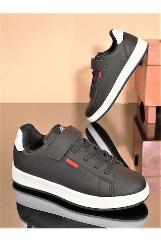 Kidessa 1709 Anatomik Tabanlı Unisex Çocuk Sneakers Gün Siyah Beyaz