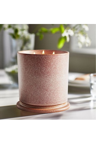 Ikea Lugnare Seramik Kaplı Kokulu Mum 12,5 X 12,5 Cm Yasemin Pembe