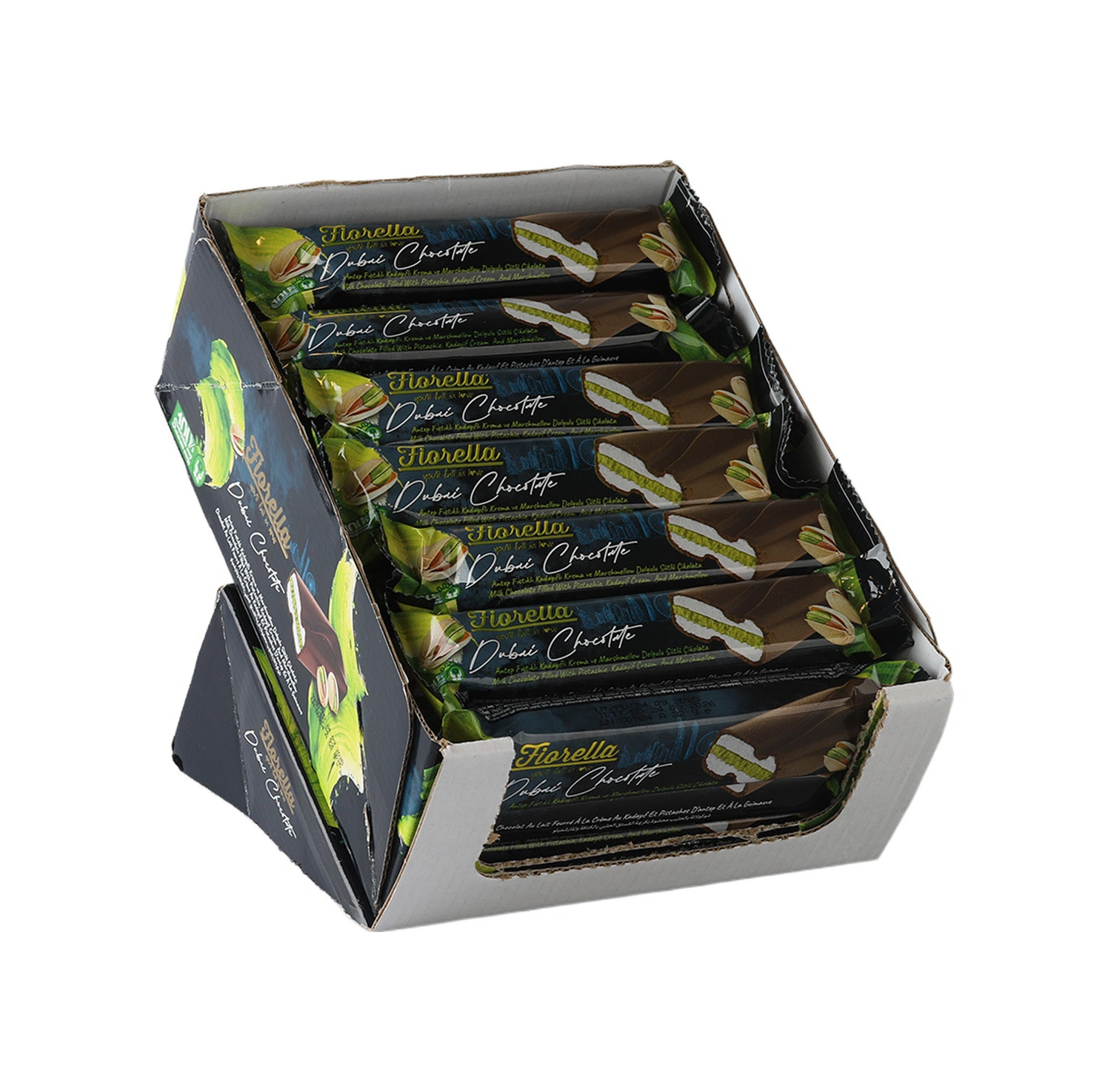 Fiorella Sütlü Çikolatalı Marshmallowlu Dubai Bar 32 Gr. 24 Adet 1 Kutu