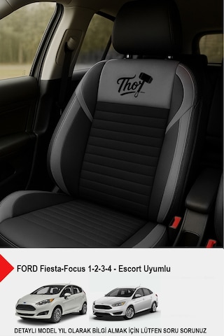 Naz Oto Thor Tay Tüyü Oto Koltuk Kılıfı Ford Focus-fiesta-fordscort Uyumlu Gri