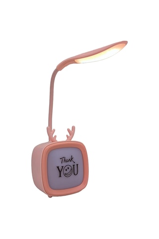 Hedyex Budret Şarjlı 400mah Led Masa Lambası Akrobatik Gece Lambası Pembe