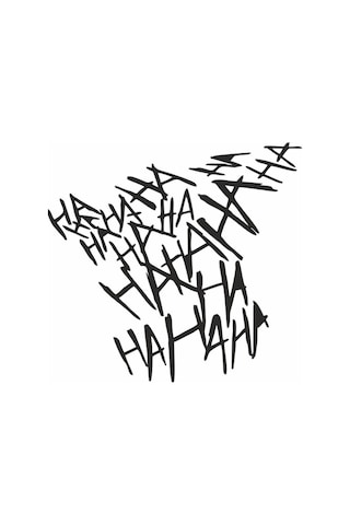Hahahaha Araba Sticker Siyah 20x20 Cm