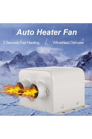 Reedark 12v/24v Araç Isıtıcı - 600w Hızlı Cam Buz Çözücü Ve 2 Hava Çıkışlı Otomobil Isıtma Fanı
