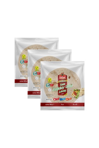 Untad Tortilla Lavaş Tam Buğdaylı 8 Li 560 Gr X 3 Adet