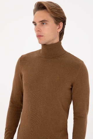 U.s. Polo Assn. Erkek Haki Melanj Kazak /triko 50307760-vr125 Hakı Melanj