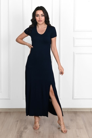 Koza Butik Kadın Yırtmaç Detaylı Elbise 5174-23 001
