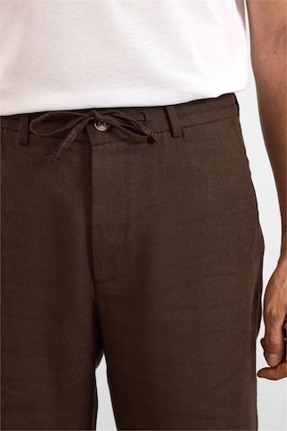 Süvari Koyu Kahve Regular Düz Twill Yarım Lastikli Şort Spn2020500045-kh9