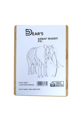 Ahşap Maket Fil 110 X 125 X 193mm