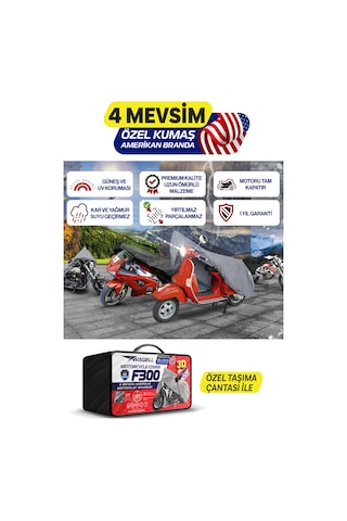 Rks M502n Amerikan Fitilli Motosiklet Brandası Çadır Örtü - Miflonlu