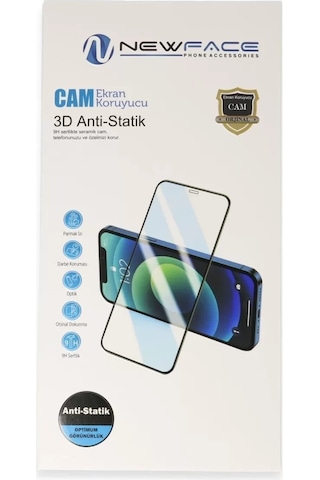 Mey İthalat Apple, Uyumlu iPhone 17 Pro Max 3d Antistatik Cam Ekran Koruyucu
