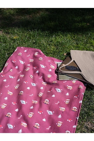 Kadife 70x140 Cm Unisex Renkli Desenli Plaj Havlusu Baveno Pembe
