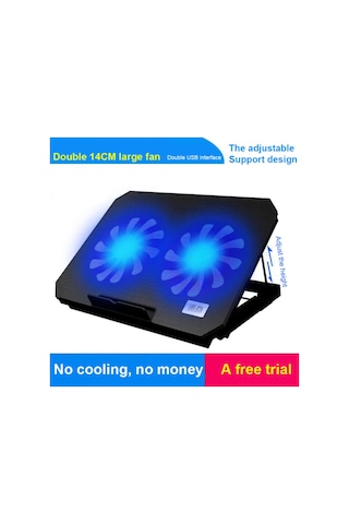 Laptop Soğutucu Fan Cooling Pad Notebook Altlığı Çift Fanlı