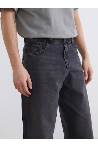 Lcw Jeans Siyah Süper Baggy Erkek Jean Pantolon