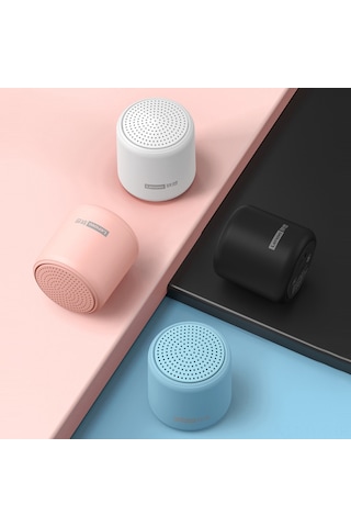 Hangfox Lenovo L01 Mini Bluetooth Hoparlör, Tws İçin Destekli, Mikrofonlu, 400mah Pil Ve Askı Kordonlu, Beyaz