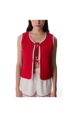 Penti Kırmızı Magnifique Pamuklu Yelek Pijama Üstü