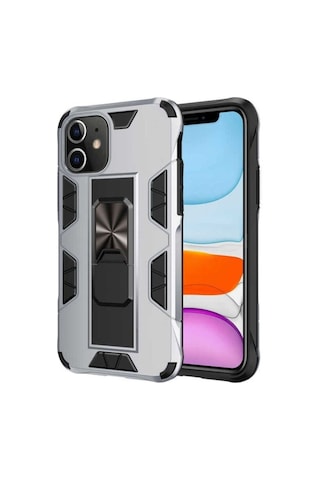 Apple Uyumlu iPhone 11 Kılıf Zore Volve Kapak Gri