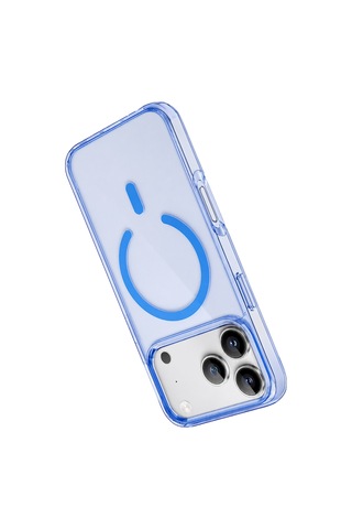 Apple İphone 18 Pro Uyumlu/17 Pro Pc Real Magsafe Kapak - Sierra Blue Çok Renkli