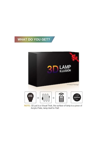 Goldenqian Çocuklar Için Tekne Desen Lambası 3d Gece Lambası, 16 Renk Değiştirme Ve Uzaktan Kumandalı 3d Illüzyon Lambası, Erkekler Ve Kızlar Için Doğum Günü Hediyesi Sx1kh5 Siyah