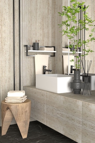 Aju Havluluk Banyo Rafı Sabunluk Şal Askılığı Havlu Askısı Banyo Mutfak Düzenleyici Çok Amaçlı Beyaz