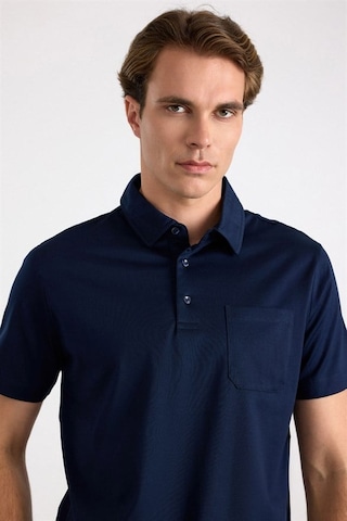 Süvari Lacivert Regular Düz Baskısız Süprem Düğmeli Polo Yaka Tişört Sts1014000014-m09