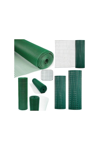 Pvc Puntalı 25 25 Göz 120 Cm 25 Metre Göz Aralıklı Kafes Teli Kümes Teli Tavuk Teli Çit Teli