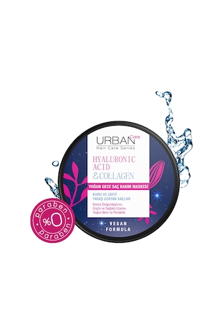 Urban Care Hyaluronik Asit & Kolajen Kuru ve Cansız Saçlara Özel Yoğun Gece Saç Bakım Maskesi 230 ML