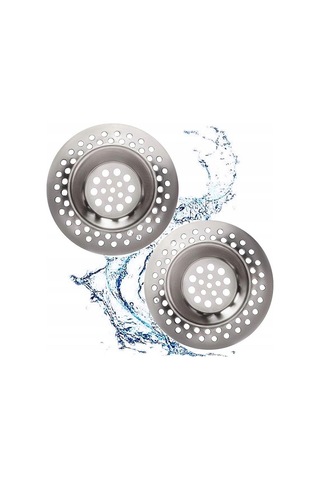 2'li Seyyar Paslanmaz Çelik Lavabo Süzgeci 7 Cm Gider Filtresi Mutfak Banyo Tıkanma Önleyici