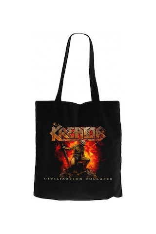 Kreator Civilization Collapse Siyah Kanvas Bez Çanta Siyah