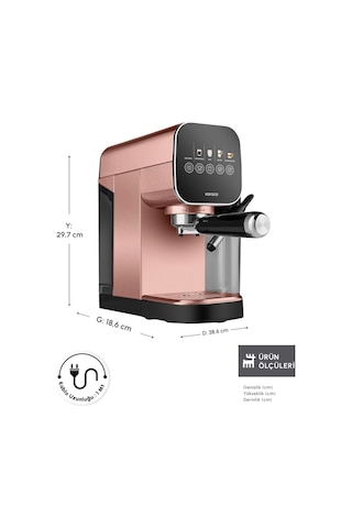 Karaca Mycaffee Barista S20 Entegre Süt Hazneli Otomatik Espresso Ve Latte Makinesi